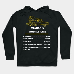 Mechanical hourly rate, Funny car, gift for car lover Hoodie